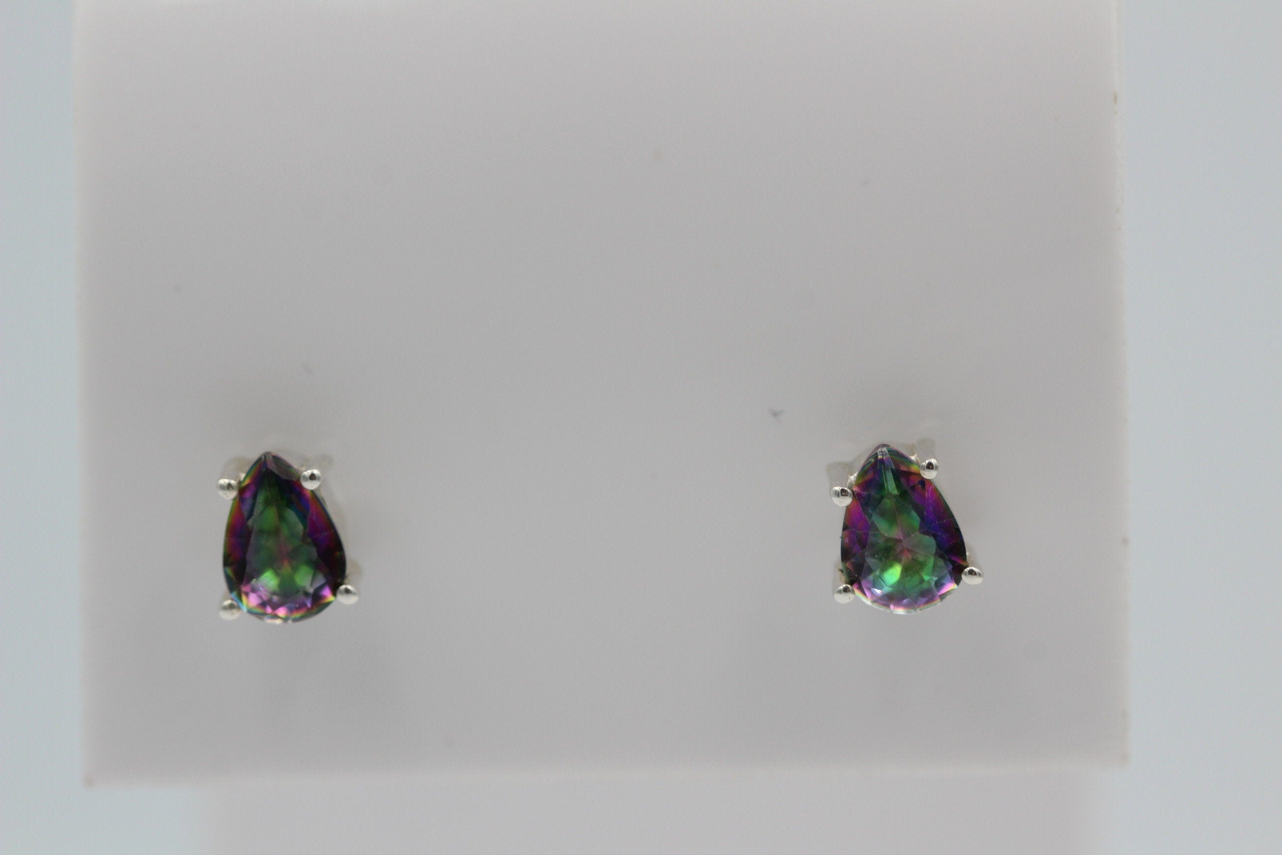 0,72 Carat Mystik Topas Ohrstecker 925 Silber mystischer Topas Ohrring Ohrschmuck