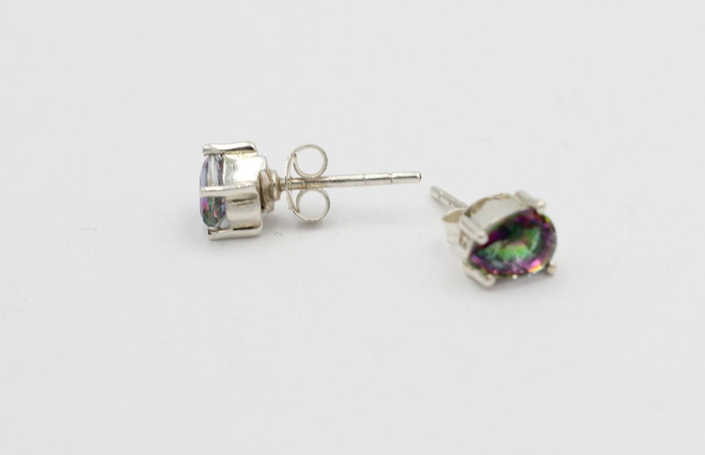 0,72 Carat Mystik Topas Ohrstecker 925 Silber mystischer Topas Ohrring Ohrschmuck