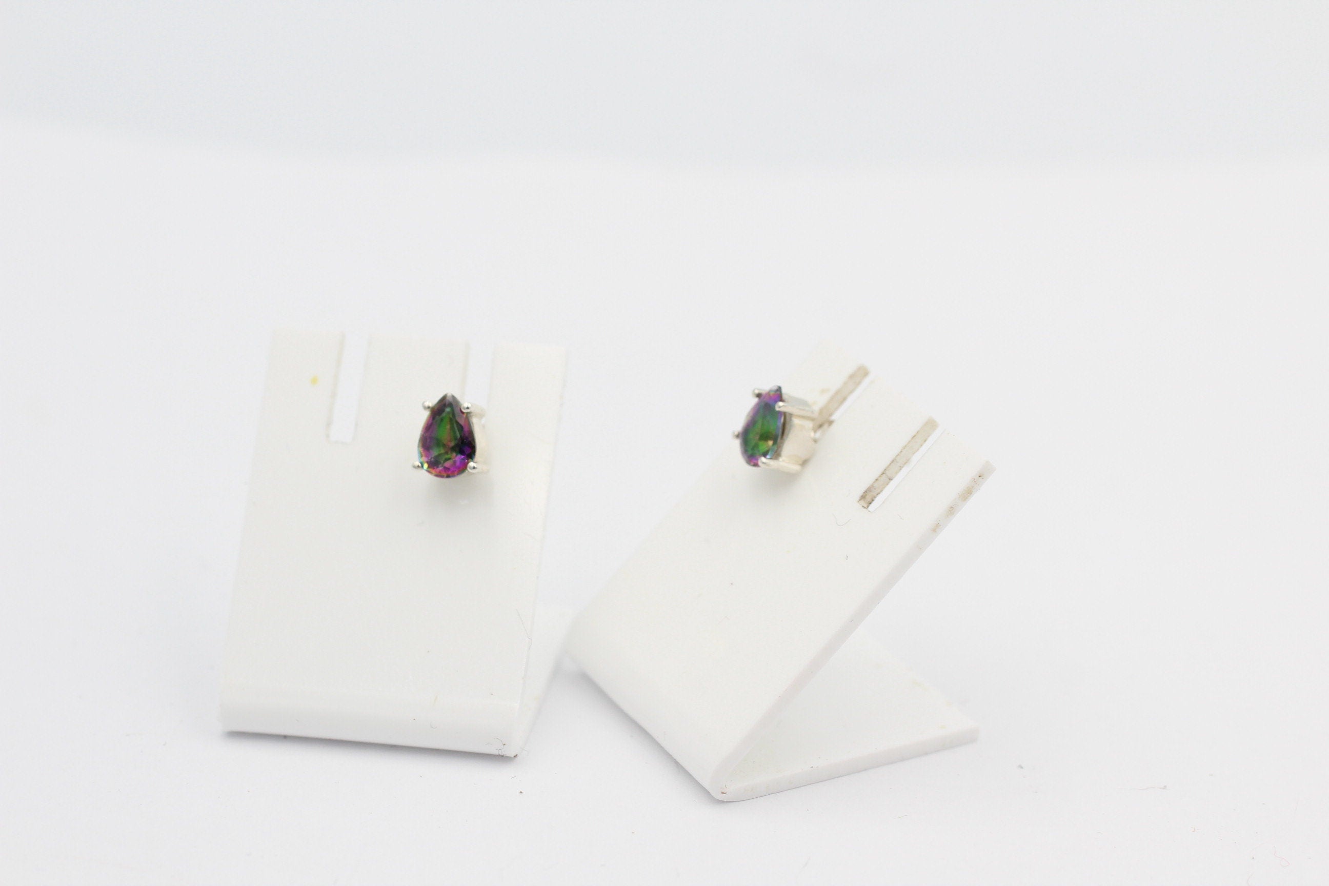 0,72 Carat Mystik Topas Ohrstecker 925 Silber mystischer Topas Ohrring Ohrschmuck