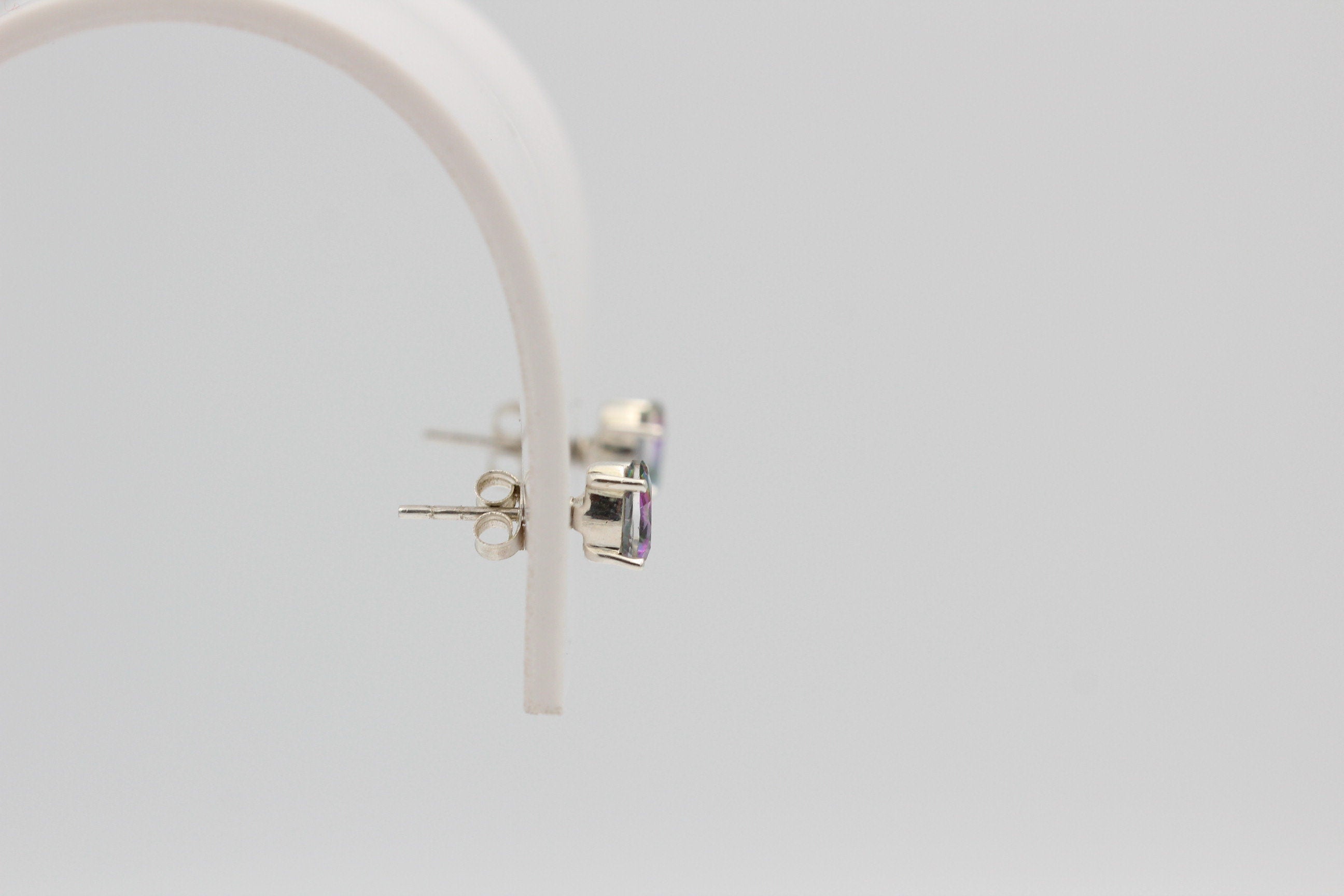 0,72 Carat Mystik Topas Ohrstecker 925 Silber mystischer Topas Ohrring Ohrschmuck