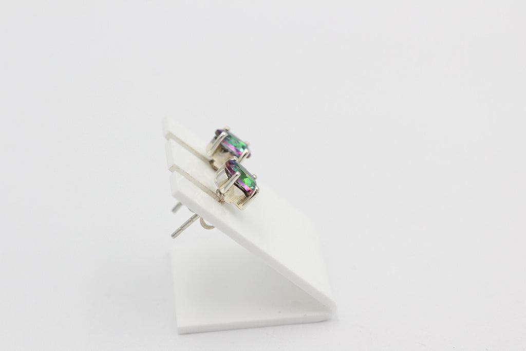 0,72 Carat Mystik Topas Ohrstecker 925 Silber mystischer Topas Ohrring Ohrschmuck