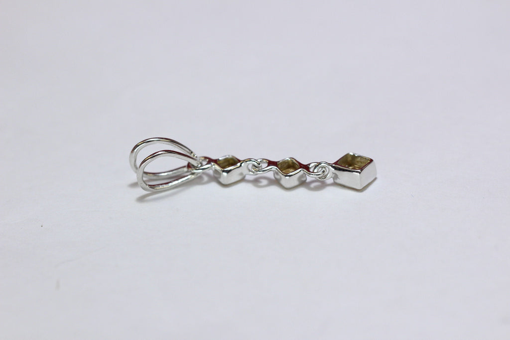 Edler 0,69 Carat Citrin Anhanger 925 Silber Collier  zitronengelber Edelstein