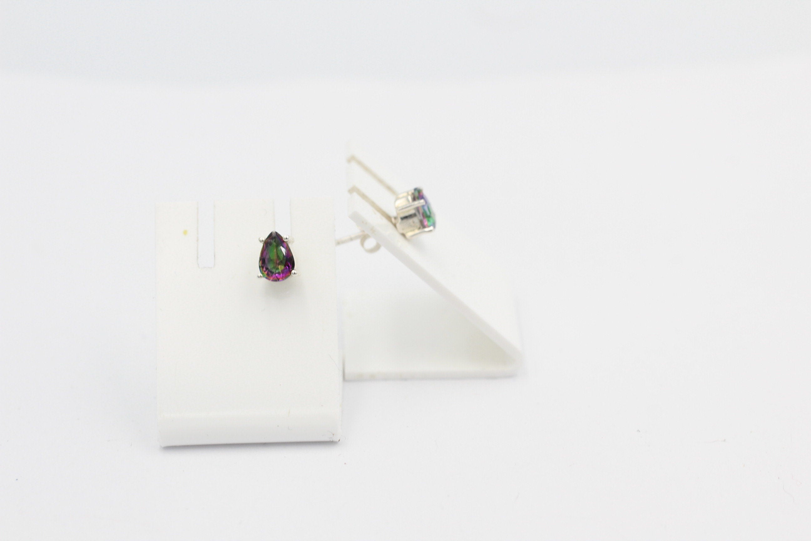 0,72 Carat Mystik Topas Ohrstecker 925 Silber mystischer Topas Ohrring Ohrschmuck