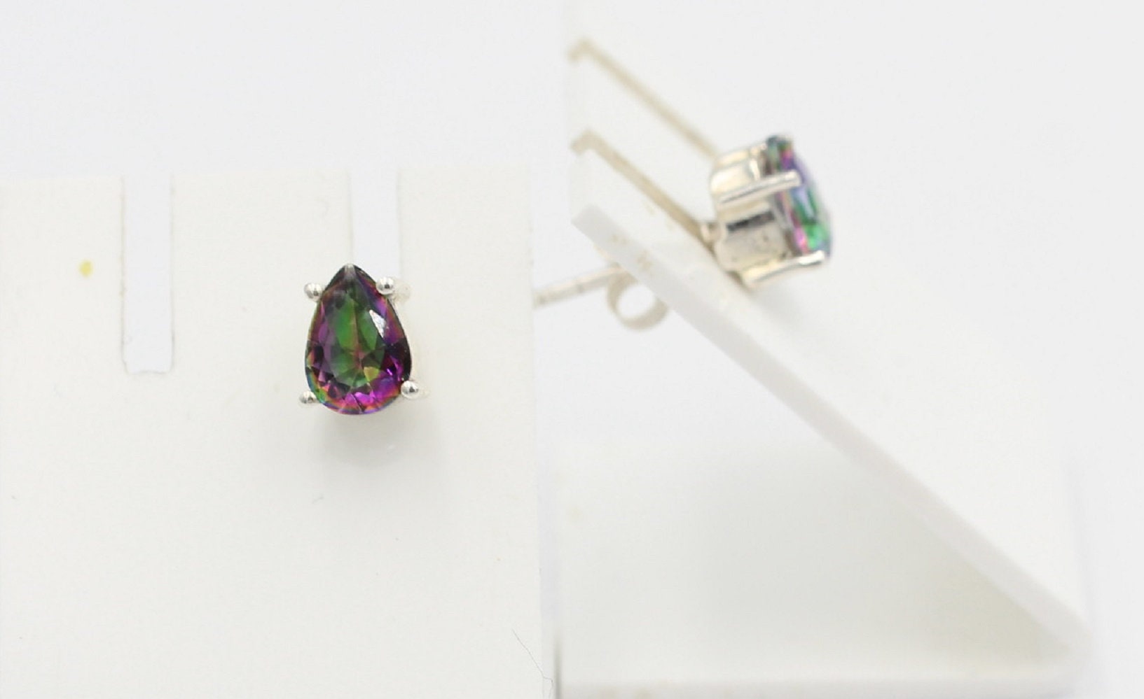 0,72 Carat Mystik Topas Ohrstecker 925 Silber mystischer Topas Ohrring Ohrschmuck