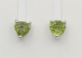 1,8  Carat Peridot Herz Ohrstecker 925 Silber Herzohrstecker maigraner Edelstein