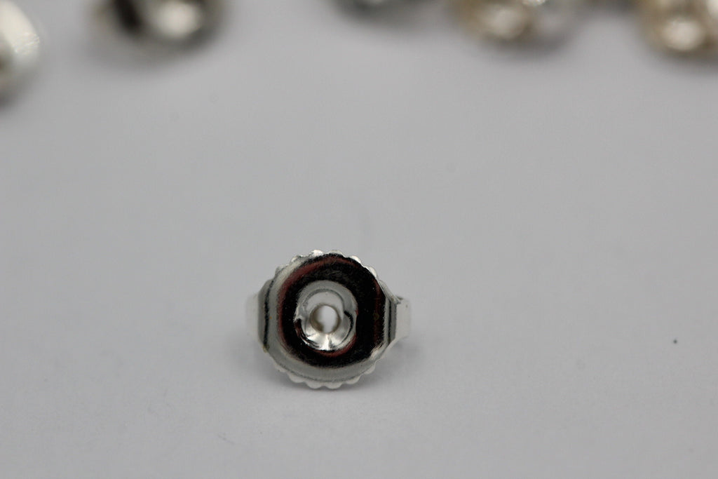 2 Flagel, Ohrmutter, ohrflagel, Ersatzteil, far Ohrstecker , 6,5  mm, Silber 925