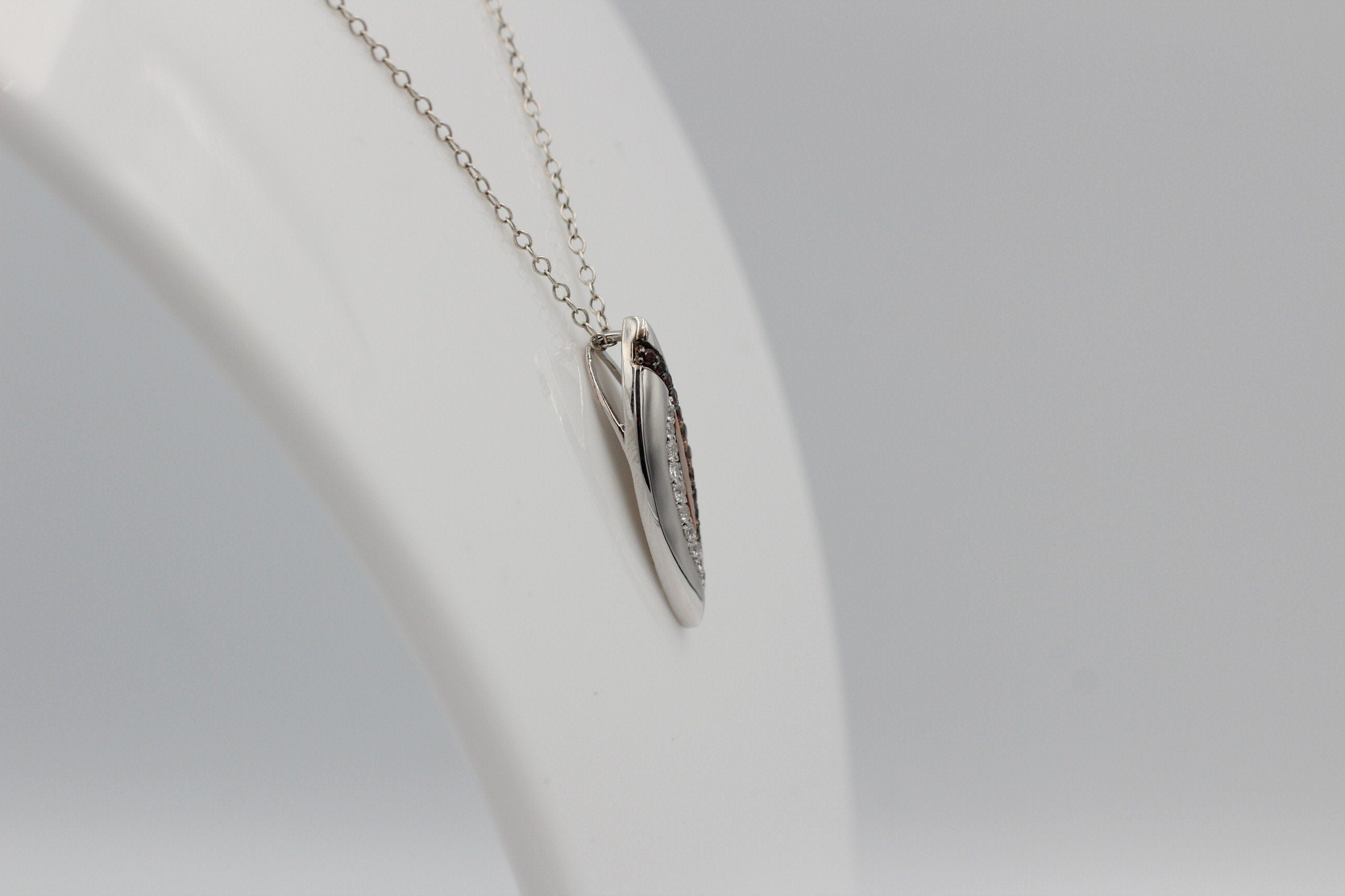 Anhänger 925 Sterling Silber rhodiniert bicolor vergoldet 10 Zirkonia Top Edel
