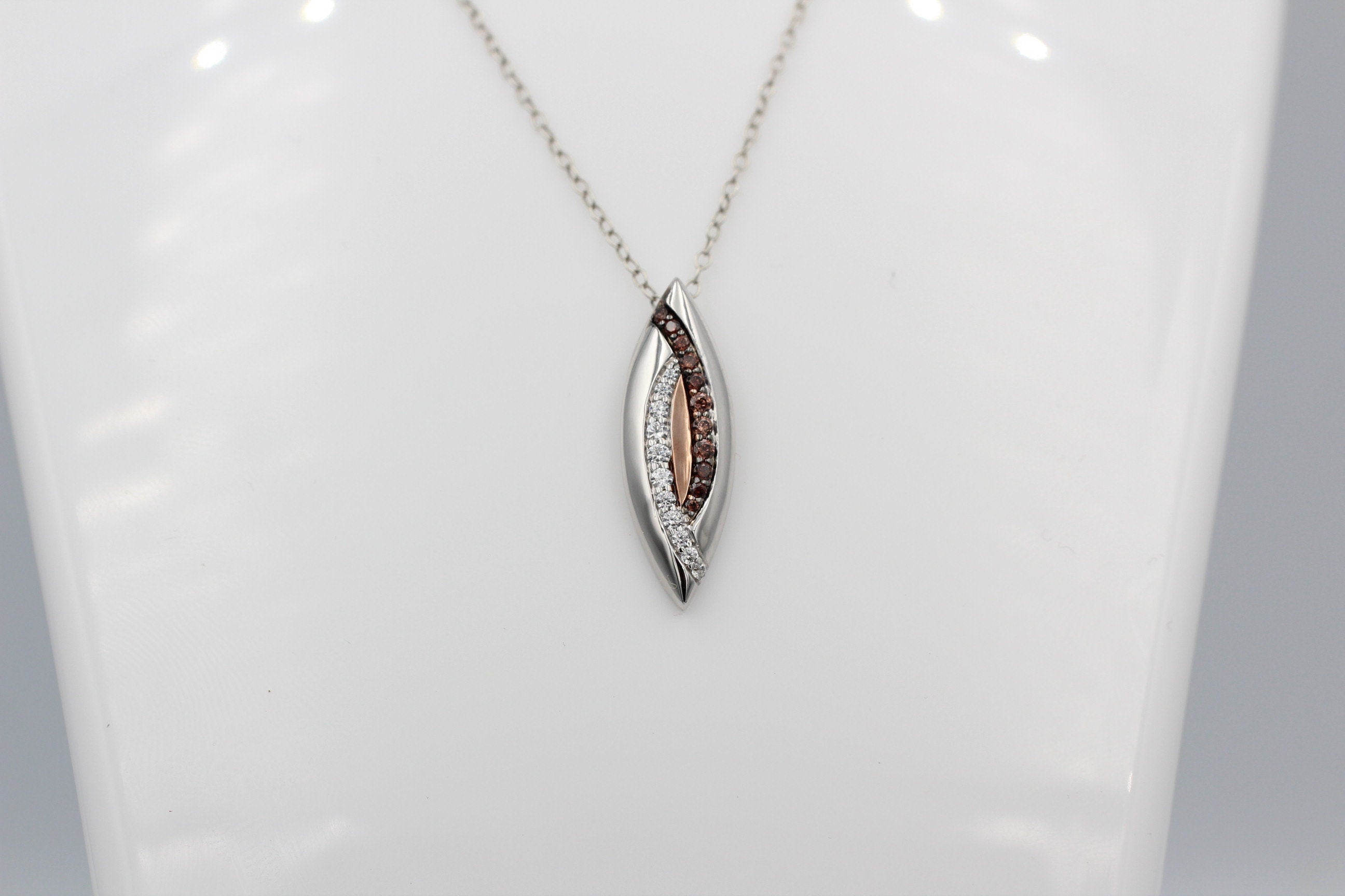 Anhänger 925 Sterling Silber rhodiniert bicolor vergoldet 10 Zirkonia Top Edel