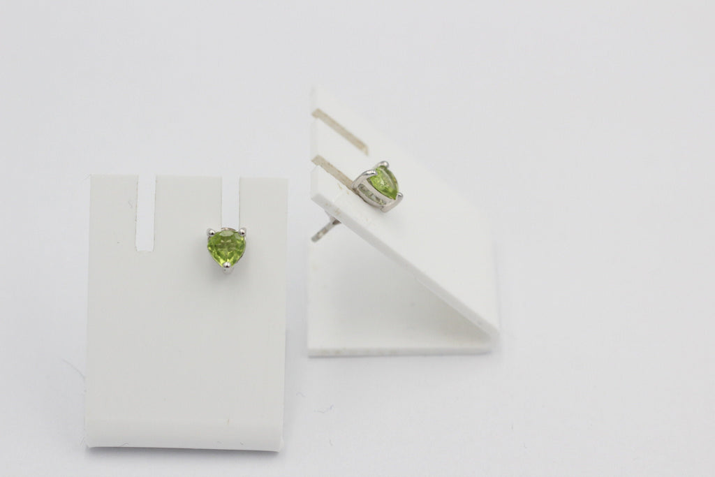 1,8  Carat Peridot Herz Ohrstecker 925 Silber Herzohrstecker maigraner Edelstein
