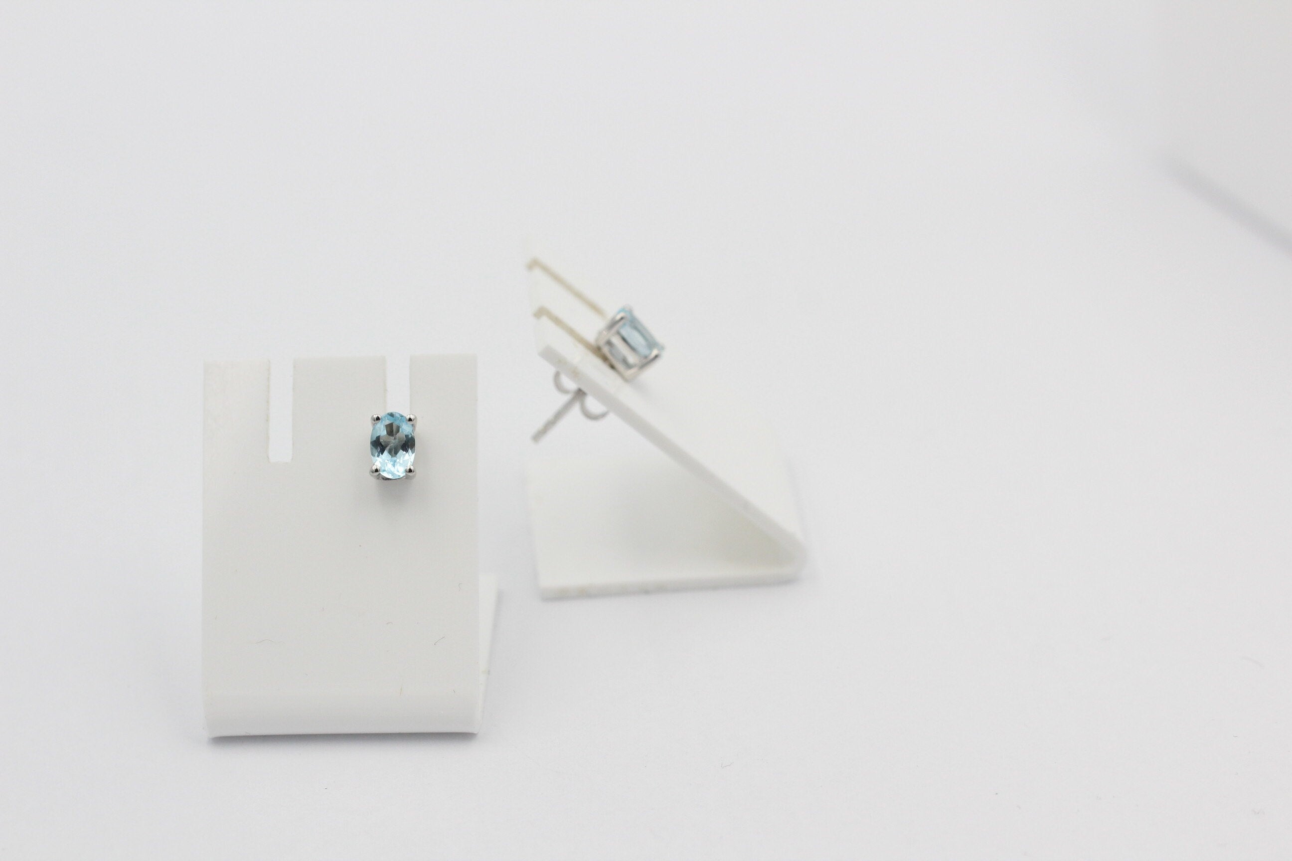 Edle 1,0 Carat Blautopas Ohrstecker 925 Silber Ohrring Ohrschmuck sky blue Topas
