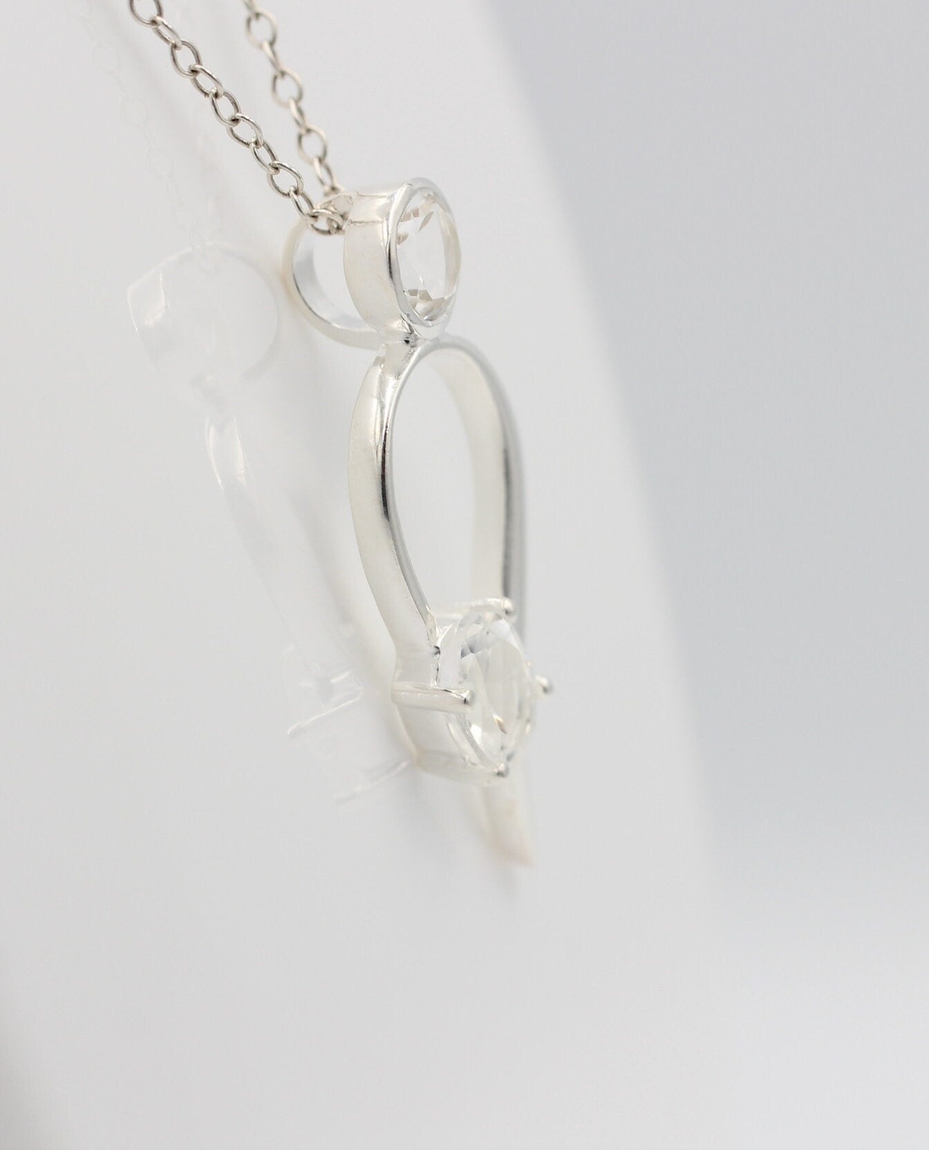Edler 1,4 Carat Bergkristall Anhänger 925 Collier Kette Bergkristall Anhänger