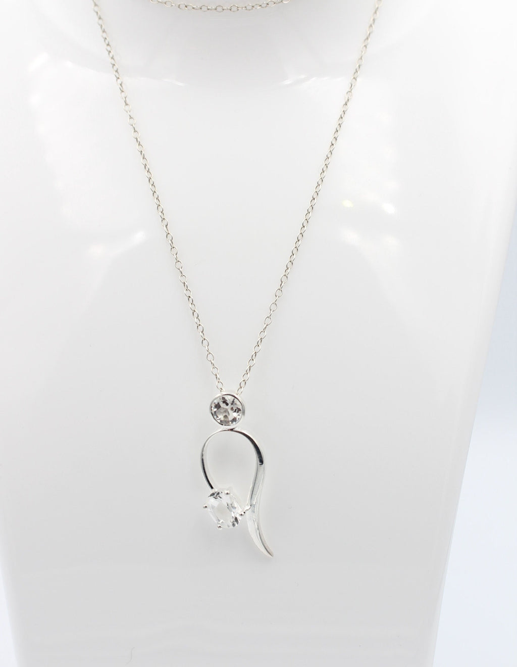 Edler 1,4 Carat Bergkristall Anhänger 925 Collier Kette Bergkristall Anhänger