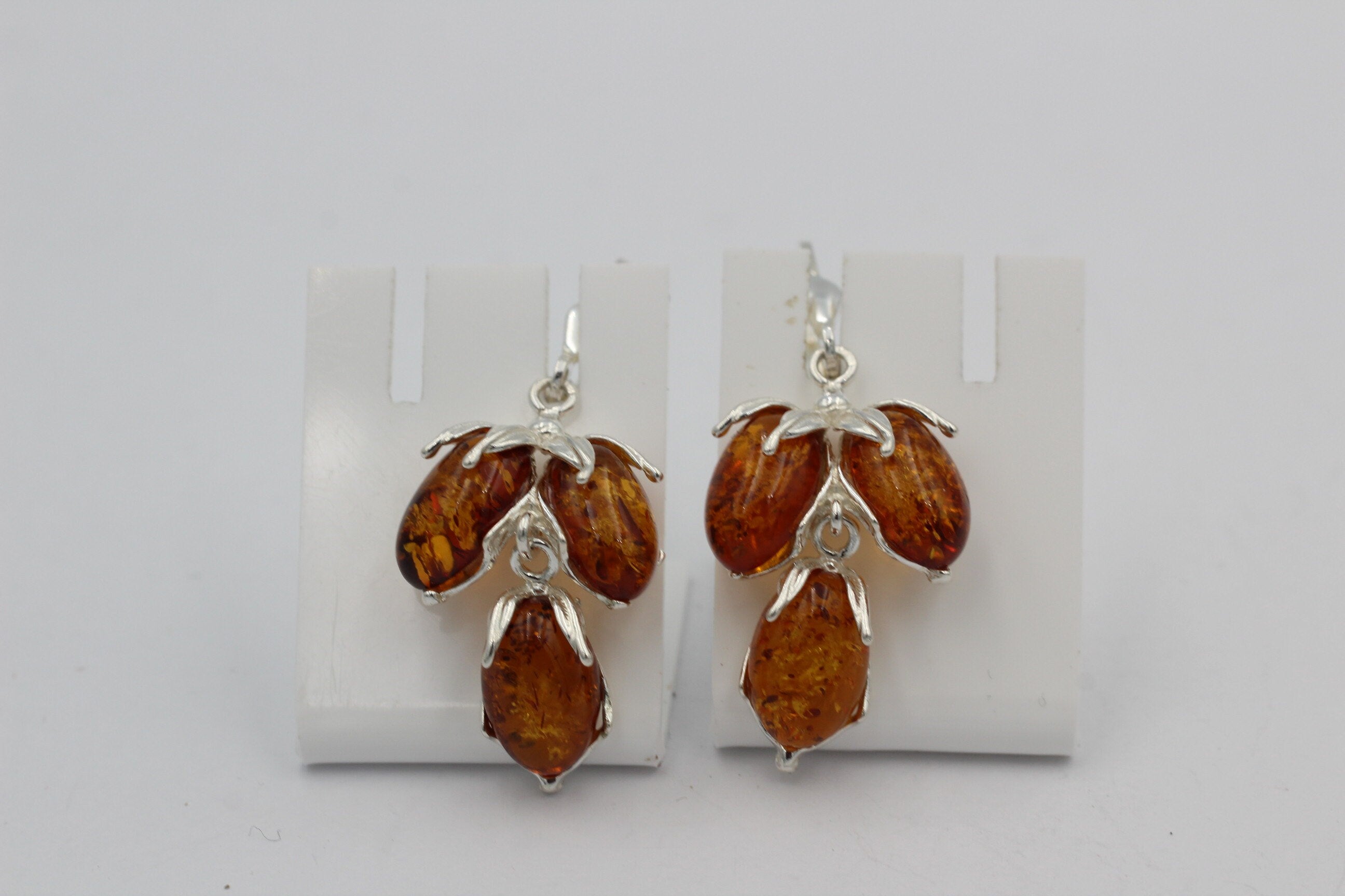 Edle Bernstein Ohrhanger 925 Silber Ohrschmuck aus Bernstein aus Litauen Top