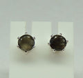 Edler 1,72 Carat schwarzer Mondstein Ohrstecker 925 Silber Ohrring aus Madagaska