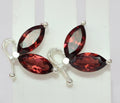 3,77 Carat Designer Granat  925 Silber Design Pur blutroter Edelstein