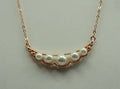Collier mit Perlen 925 Silber rose vergoldet.. Top Edel ..bis ca 45 cm Kette