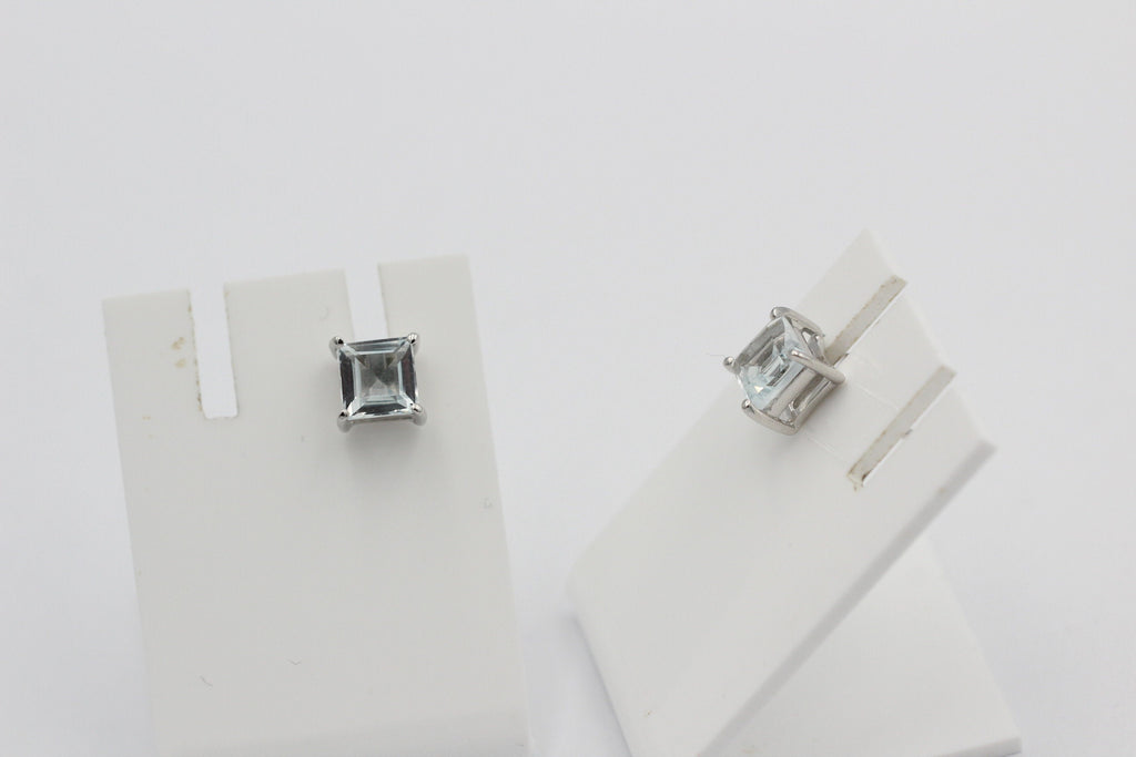 2;0 Carat Weißtopas  Ohrstecker 925 Silber Weißtopas Edelsteinschmuck Top