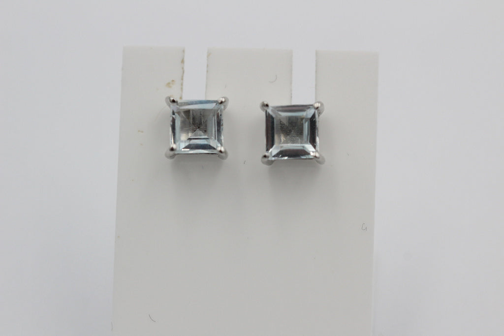2;0 Carat Weißtopas  Ohrstecker 925 Silber Weißtopas Edelsteinschmuck Top
