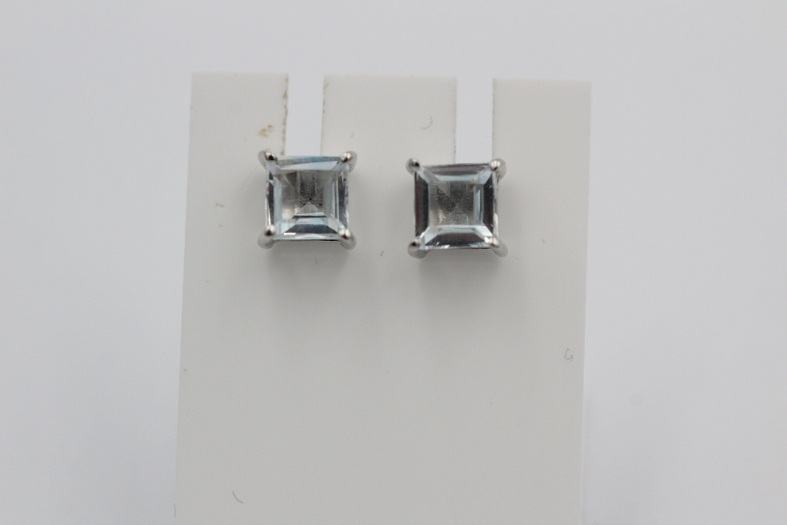 2;0 Carat Weißtopas  Ohrstecker 925 Silber Weißtopas Edelsteinschmuck Top