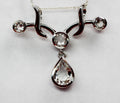 Edler 2,8 Carat weisstopas Anhanger 925 Silber Collier Kette weisser Topas