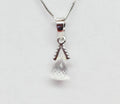 Edler 2,25  Carat weisstopas Anhanger 925 Silber Collier Kette Top weisser topas