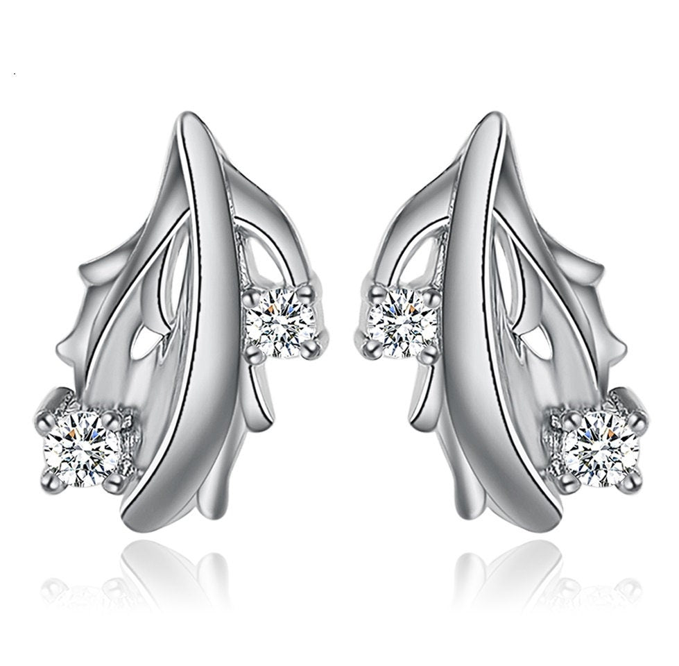 Edle funkelnde Zirkonia Ohrstecker Ohrschmuck 925 Silber American Diamant