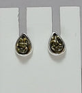 Edler Bernstein Ohrstecker Unisex 925 Silber Ohrschmuck Bernsten aus Litauen