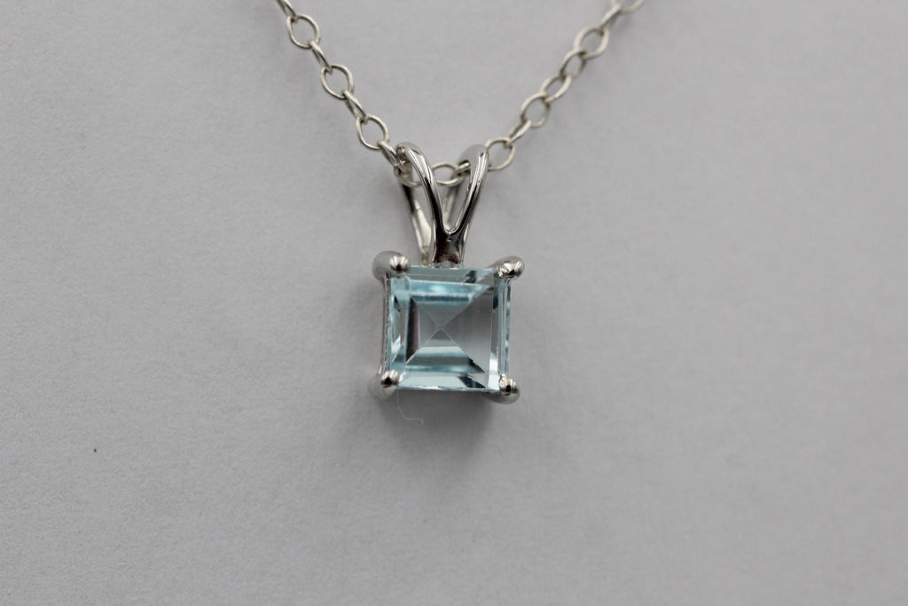 1 Carat Blautopas Anhänger 925 Silber Collier Kette sky blue Topas himmelbau