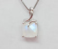 Edler 1,40 Carat Mondlichttopas Anhanger 925 Silber Checker Schliff top Edelstein