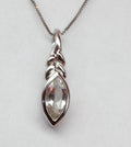 Edler 1,10 Carat weisstopas Anhanger 925 Silber  weisser Topas