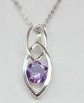 Amethyst Kettenanhänger Silber 925  0,42 ct Edelstein  Modernes Design