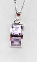 Echter Amethyst Anhänger 925 Silber - 2,9 Karat Violetter Edelstein - Geburtsstein Februar - Geschenk für Sie - Handgefertigter Schmuck"