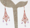 Edler 3,75 Carat Amethyst Brisur Ohrhanger 925 Silber violetter Edelstein Ohrschmuck