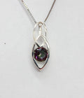 Edler 0,55 Carat  Mystic Topas  Anhanger 925 Silber Collier Kette funkelnder Topas