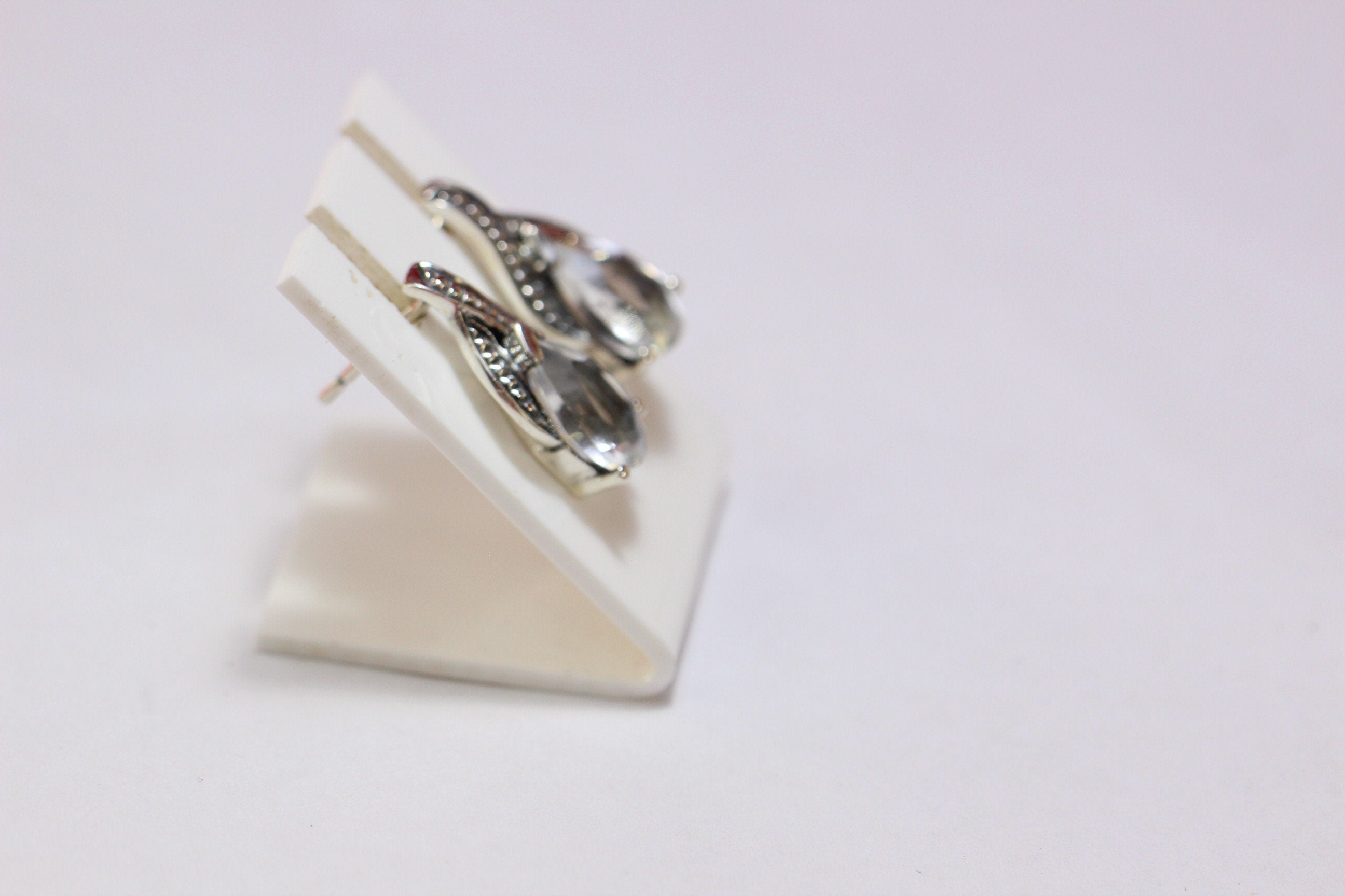 Edle 2,8 Carat Bergkristall Ohrstecker, Ohrring, 925 Silber Top Edelstein
