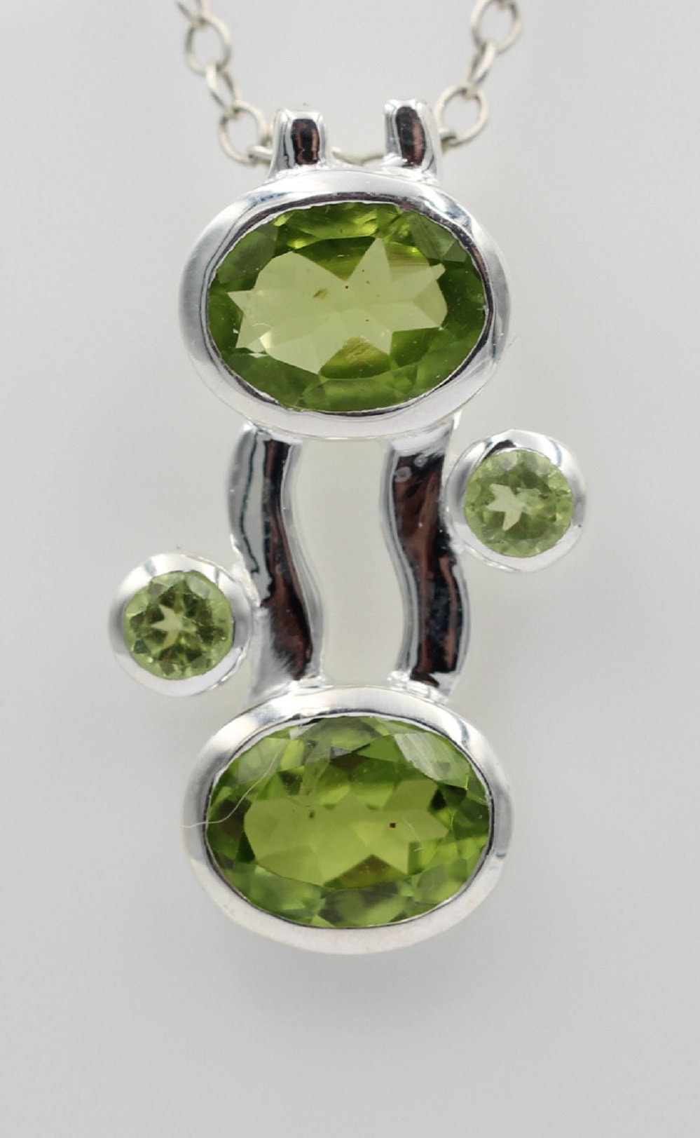 Designer 5,0 Carat Peridot Anhanger Collier Kette Olivin Designschmuck Top