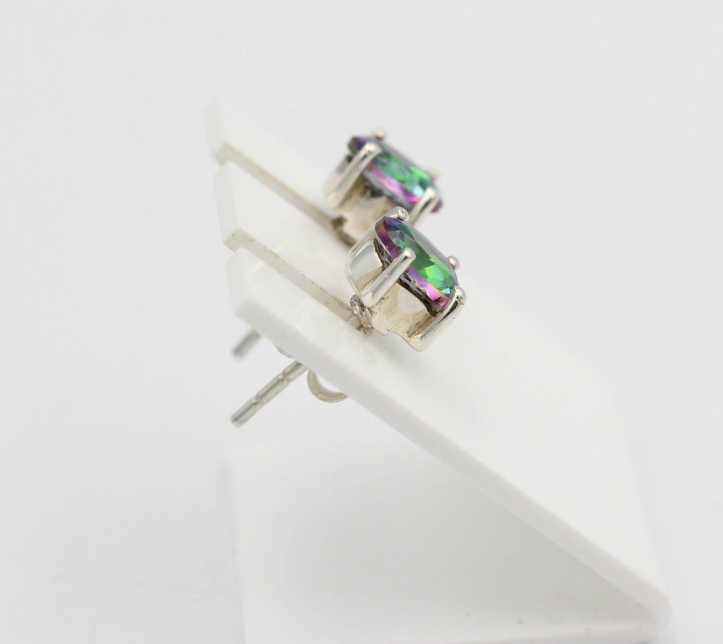 0,76 Carat Mystik Topas Ohrstecker 925 Silber mystischer Topas Unisex Top Edel