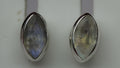 Edler 1,1 Carat Mondlichttopas Ohrstecker 925 Silber farbiger Edelstein Marquise