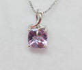 Edler 1,18 Carat edler Amethyst Anhanger 925 Silber Collier Kette Ametyhst