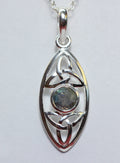 Echter Labradorit Anhänger Silber 925, Schimmernder Edelstein, Designer Kettenanhänger, Boho Schmuck 0,8 ct Naturstein Modernes Silberdesign