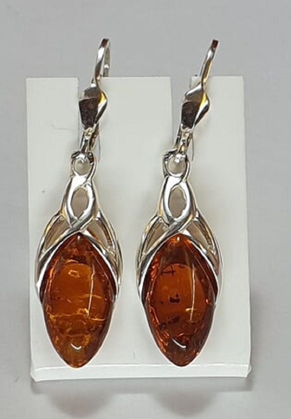Edle Bernstein Ohrhanger 925 Silber Bernstein aus Letland Ohrschmuck Brisur