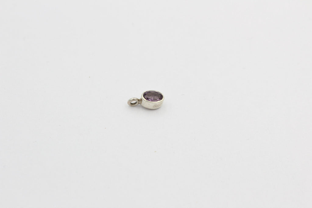 0,27 Carat Amethyst 5  mm Anhänger zum Bastel Armband Ohrsthänger Anhänger Rund