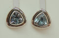 0,84 Carat Blautopas Trillion Ohrstecker 925 Silber blauer Topas Sky blue