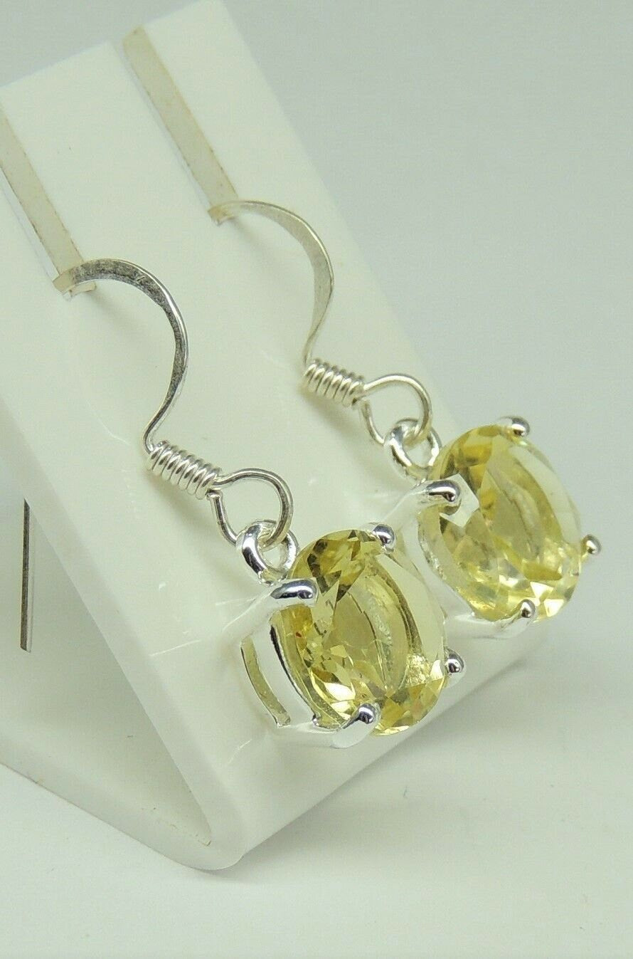 Edle 5,0 Carat Limonen Quarz Ohrhanger 925 Silber Lemonquarz Quarz Ohrstecker