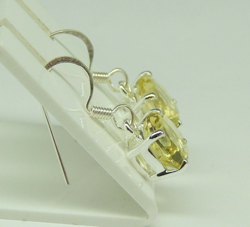 Edle 5,0 Carat Limonen Quarz Ohrhanger 925 Silber Lemonquarz Quarz Ohrstecker