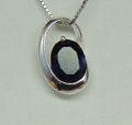 Edler 2,1 Carath indischer Iolith Anhanger 925 Silber Collier Kette Wassersaphir Luchssaphir