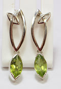 Edle 2,9 Carat Peridot Ohrstecker 925 Silber Ohrstecker Olivin Schmuck Top