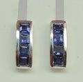 Edle 0,66 Carat Iolith Ohrstecker Wassersaphir 925 Silber Luchssaphir Ohrring