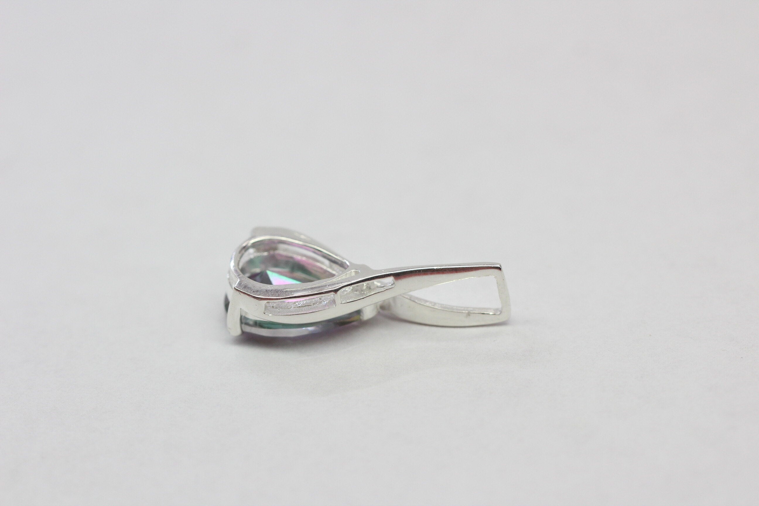 Edler 3,7 Carat Mystik Topas Anhanger 925 Silber Collier Kette Top Mystic Topas