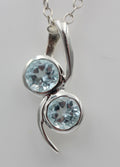 Edler 1,4 Carat Blautopas Anhanger 925 Silber  Top Edel himmelblau